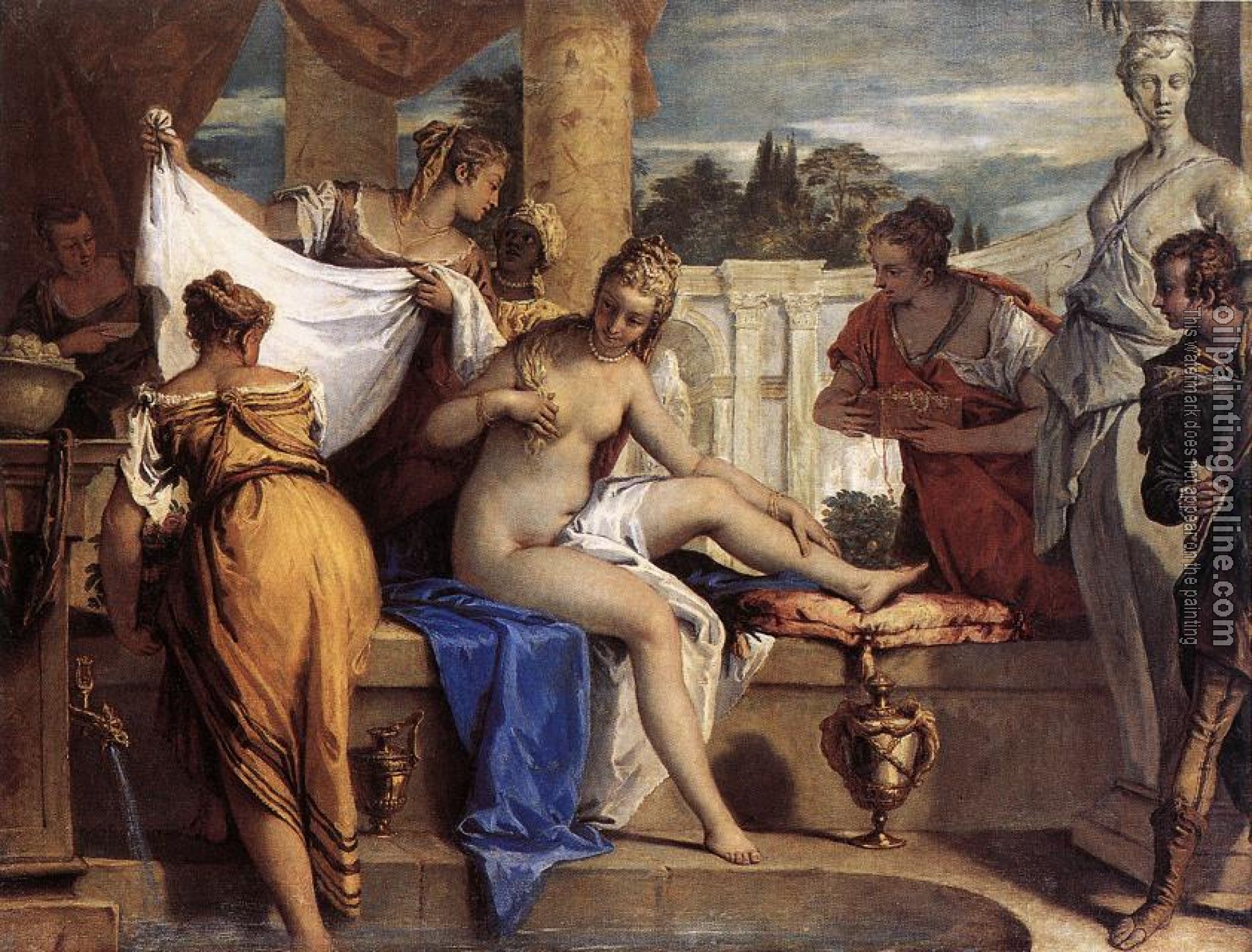 Ricci, Sebastiano - Bathsheba in her Bath